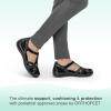 imageOrthofeet Womens Orthopedic Leather Juno ClosedToe SandalsBlack