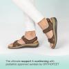 imageOrthofeet Womens Orthopedic Leather Malibu Adjustable SandalsBrown