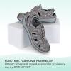 imageOrthofeet Womens Orthopedic Soft Microfiber Verona SandalsPewter