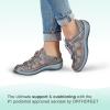 imageOrthofeet Womens Orthopedic Soft Microfiber Verona SandalsPewter
