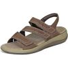 imageOrthofeet Womens Orthopedic Leather Adjustable Naxos SandalsBrown