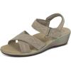 imageOrthofeet Womens Orthopedic Leather Holly SandalsTaupe