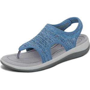 imageOrthofeet Womens Orthopedic Knit Lyra SandalsBlue