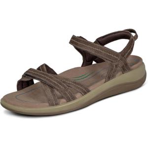 imageOrthofeet Womens Orthopedic Leather Hydra SandalsBrown