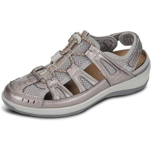imageOrthofeet Womens Orthopedic Soft Microfiber Verona SandalsPewter
