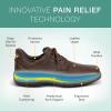 imageOrthofeet Mens Orthopedic Claude HandsFree Casual Shoes for Foot Pain ReliefBrown