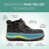 imageOrthofeet Mens Orthopedic HandsFree Slip On Work Boots GraphiteBlack