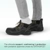 imageOrthofeet Mens Orthopedic HandsFree Slip On Work Boots GraphiteBlack
