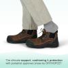imageOrthofeet Mens Orthopedic HandsFree Slip On Work Boots GraphiteBrown