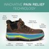 imageOrthofeet Mens Orthopedic HandsFree Slip On Work Boots GraphiteBrown