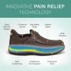 imageOrthofeet Mens Orthopedic Xavier HandsFree Slip On Casual ShoesBrown