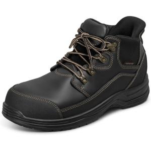 imageOrthofeet Mens Orthopedic HandsFree Slip On Work Boots GraphiteBlack