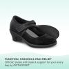 imageOrthofeet Womens Orthopedic Leather Ella Mary Jane ShoesBlack