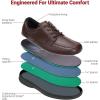 imageOrthofeet Gramercy Mens Dressy Oxford  Lace Shoes Brown  105 Wide