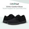 imageOrthofeet Mens Orthopedic Stretchable Bismarck Casual ShoesBlack