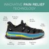 imageOrthofeet Mens Orthopedic Saturn HandsFree SlipOn SandalsBlack