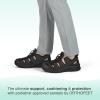imageOrthofeet Mens Orthopedic Saturn HandsFree SlipOn SandalsBlack