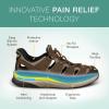 imageOrthofeet Mens Orthopedic Saturn HandsFree SlipOn SandalsBrown