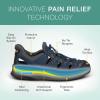 imageOrthofeet Mens Orthopedic Saturn HandsFree SlipOn SandalsNavy