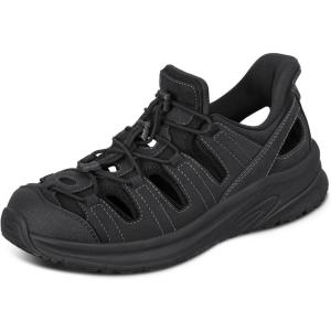 imageOrthofeet Mens Orthopedic Saturn HandsFree SlipOn SandalsBlack