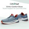 imageOrthofeet Mens Orthopedic HandsFree Tilos SlipOn SneakersBlueOrange