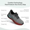 imageOrthofeet Mens Orthopedic HandsFree Tilos SlipOn SneakersGreyRed