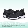 imageOrthofeet Mens Orthopedic Knit Lava SneakersBlack