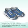 imageOrthofeet Mens Orthopedic Knit Sprint TieLess SneakersBlue