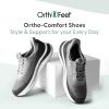 imageOrthofeet Womens Orthopedic HandsFree Nira SlipOn SneakersBlackGrey