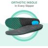 imageOrthofeet Womens Orthopedic Leather Lorin HandsFree SlipperBlack