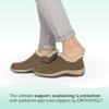 imageOrthofeet Womens Orthopedic Leather Lorin HandsFree SlipperLight Brown