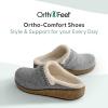 imageOrthofeet Womens Orthopedic Slippers for Plantar Fasciitis Relief ClaraGrey