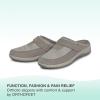imageOrthofeet Womens Orthopedic Stretch Knit Louise SlippersTaupe