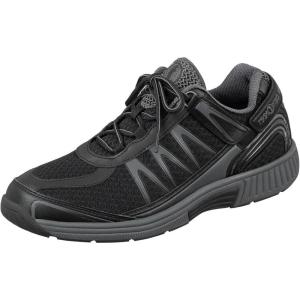 imageOrthofeet Mens Orthopedic Knit Sprint TieLess SneakersBlack