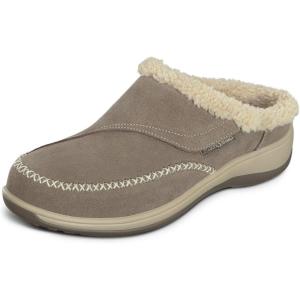 imageOrthofeet Womens Orthopedic Faux Fur Lined Charlotte SlippersTaupe