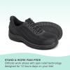imageOrthofeet Mens Orthopedic Fabric Onyx Work ShoeBlack