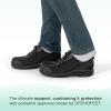 imageOrthofeet Mens Orthopedic Fabric Onyx Work ShoeBlack