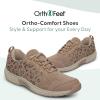imageOrthofeet Womens Orthopedic Knit Coral SneakersBeige Leopard