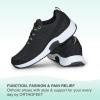 imageOrthofeet Womens Orthopedic Knit Coral SneakersBlack
