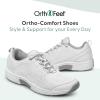imageOrthofeet Womens Orthopedic Knit Coral SneakersWhite