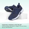 imageOrthofeet Womens Orthopedic Knit Francis NoTie SneakersBlue