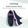 imageOrthofeet Womens Orthopedic Knit Kita HandsFree SneakersNavyOrchid
