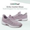 imageOrthofeet Womens Orthopedic Knit Kita HandsFree SneakersRose