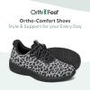 imageOrthofeet Womens Orthopedic Knit Kita HandsFree SneakersSnow Leopard