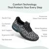 imageOrthofeet Womens Orthopedic Knit Kita HandsFree SneakersSnow Leopard