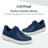 imageOrthofeet Womens Orthopedic Knit Wander HandsFree SneakersNavy