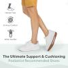 imageOrthofeet Womens Orthopedic Knit Wander HandsFree SneakersWhite