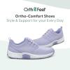 imageOrthofeet Womens Orthopedic Leather Talya Nurse ShoesLavender