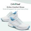 imageOrthofeet Womens Orthopedic Leather Talya Nurse ShoesWhite