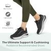 imageOrthofeet Womens Orthopedic Relay Running Shoe for Foot Pain ReliefBlack